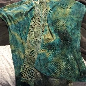 Lace green cardigan